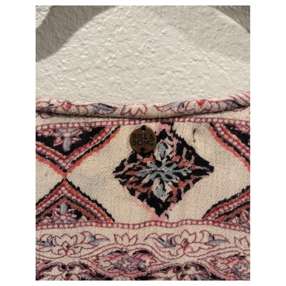 BILLABONG V-Neck Multicolor Long Sleeve Floral Mini Dress - Picture 5 of 5